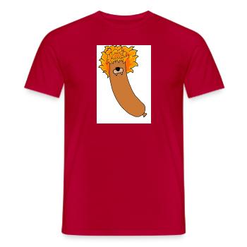 Lorenzo, the lovely latino sassy sausage - Männer T-Shirt - Rot - Vorne - AI Model Male 178 dark (178cm)