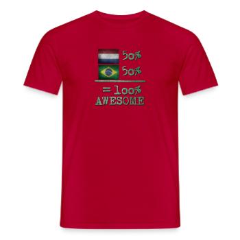 Netherlands brazil dutch brazilian - Men's T-Shirt - red - Front - AI Model Male 178 dark (178cm)