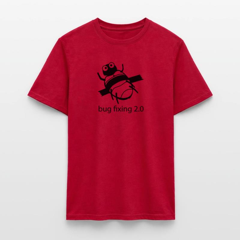 bug fixing einfarbig Männer T-Shirt