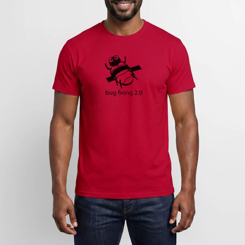 bug fixing einfarbig Männer T-Shirt