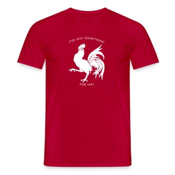 I v got something for you weiss - Männer T-Shirt - Rot - Vorne - AI Model Male 178 dark (178cm)