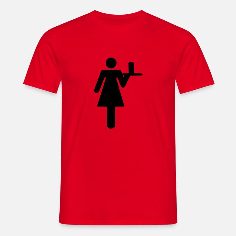 Kellnerin - Männer T-Shirt - Rot