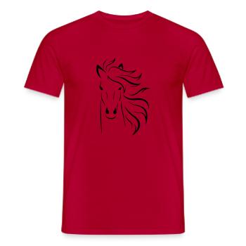 Horsehead - Men's T-Shirt - red - Front - AI Model Male 178 dark (178cm)
