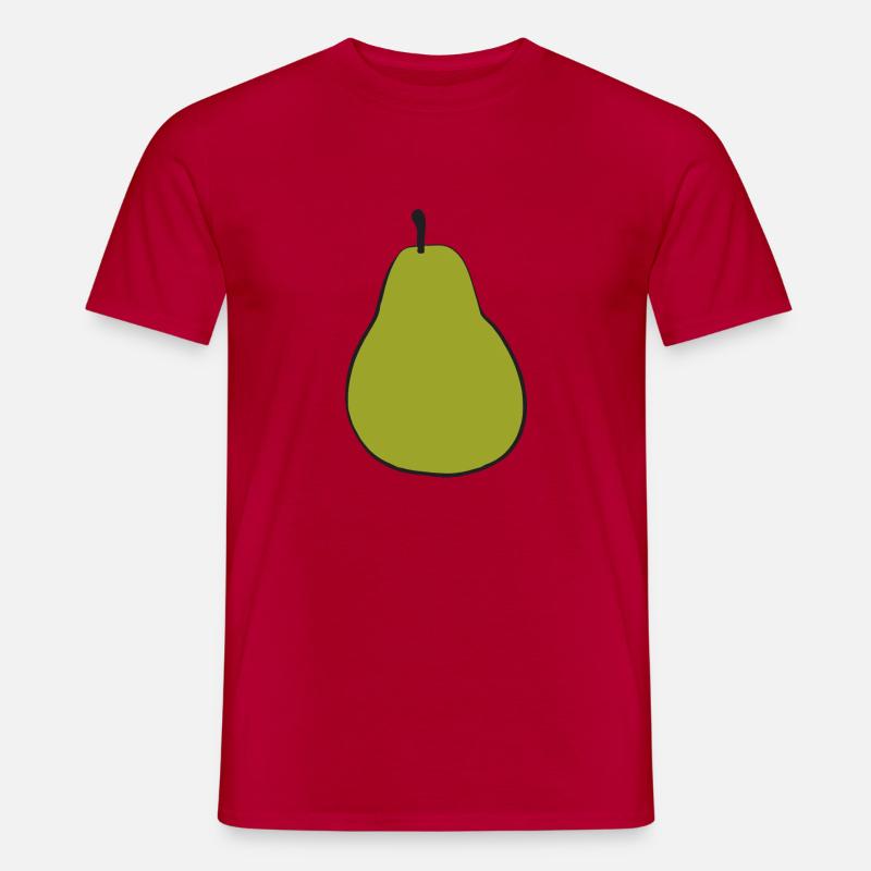 Birne Illustration Geschenkidee - Männer T-Shirt - Rot