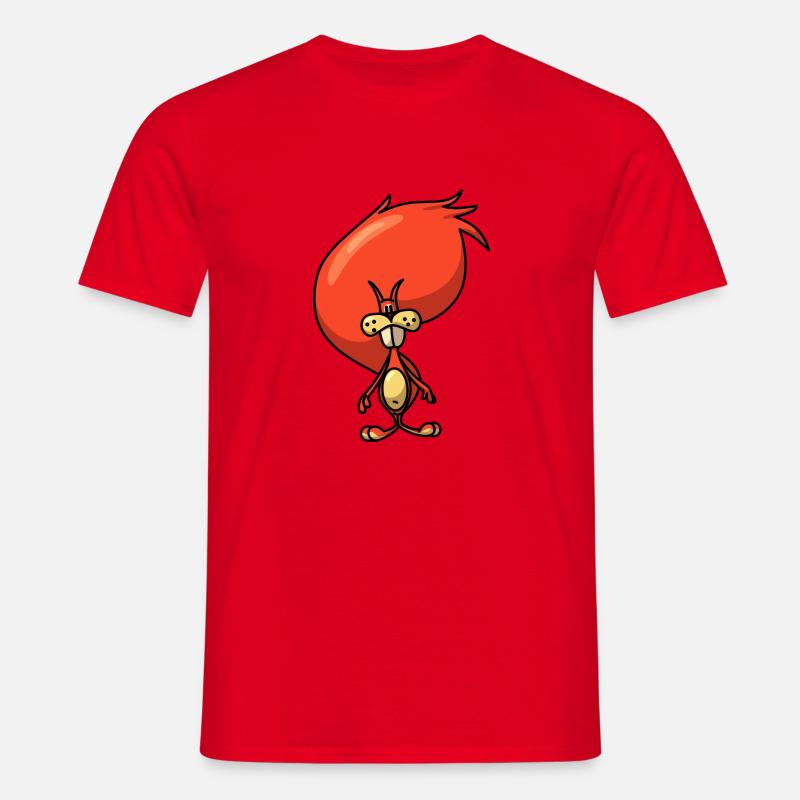 Comic Eichhörnchen - Männer T-Shirt - Rot