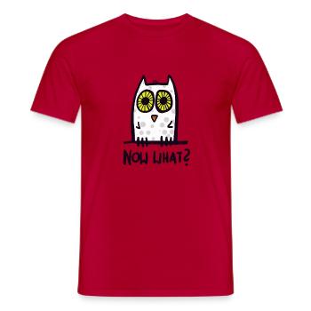 Quoi encore? Drôle de hibou - T-shirt homme - rouge - Devant - AI Model Male 178 dark (178cm)