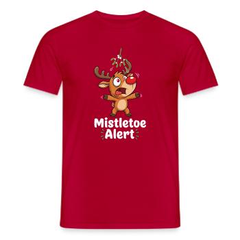 Renne avec gui - T-shirt homme - rouge - Devant - AI Model Male 178 dark (178cm)