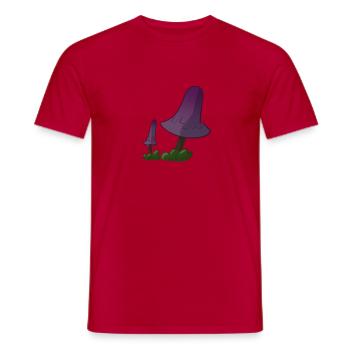 Lila Pilze - Männer T-Shirt - Rot - Vorne - AI Model Male 178 dark (178cm)