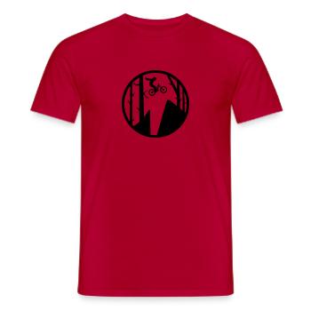 VTT Nohander - T-shirt homme - rouge - Devant - AI Model Male 178 dark (178cm)