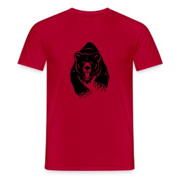 bear - T-shirt homme - rouge - Devant - AI Model Male 178 dark (178cm)