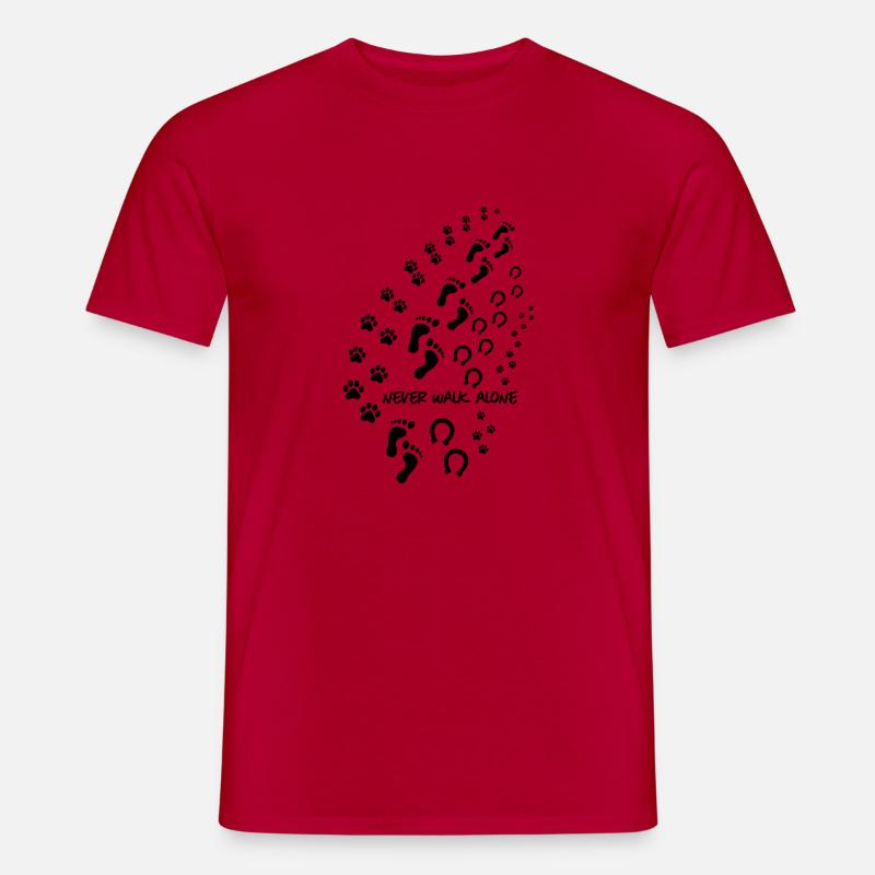 never walk alone 3 - Männer T-Shirt - Rot