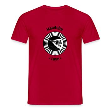 Mandolin Love - Männer T-Shirt - Rot - Vorne - AI Model Male 178 dark (178cm)