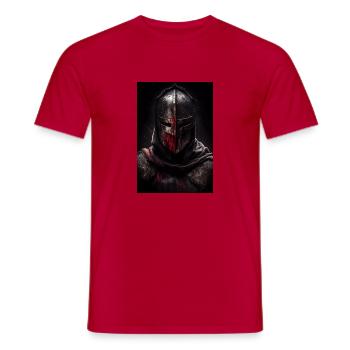Deus Vult Kreuzritter Tempelritter Mittelalter - Männer T-Shirt - Rot - Vorne - AI Model Male 178 dark (178cm)