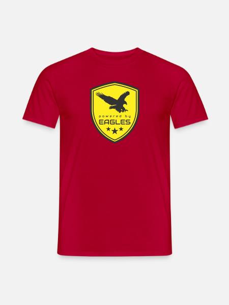 POWERED BY EAGLES - Men's T-Shirt - red