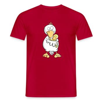 Poulet Maman avec des poussins Bébé I Cadeau de la fête des mères - T-shirt homme - rouge - Devant - AI Model Male 178 dark (178cm)