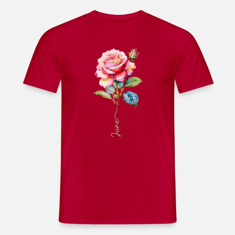 Rosa lackiert mit lebendigen Details - Männer T-Shirt - Rot
