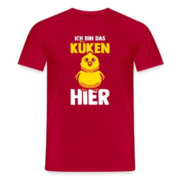 Chickens Farmer Farmer Farm Chicks - Men's T-Shirt - red - Front - AI Model Male 178 dark (178cm)
