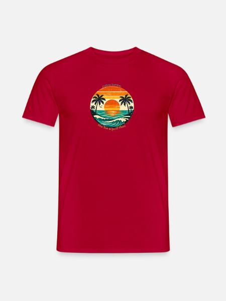Endless Summer: Sea, Sun & Vibes - Men's T-Shirt - red