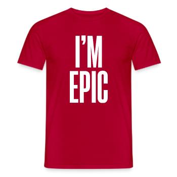 Ich bin ein epischer Nasenbär. - Männer T-Shirt - Rot - Vorne - AI Model Male 178 dark (178cm)