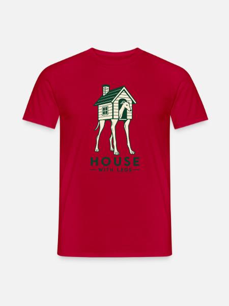 Windhund-Rettungshaus mit Beinen Hemd - Männer T-Shirt - Rot