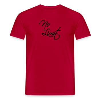 No Limit - Men's T-Shirt - red - Front - AI Model Male 178 dark (178cm)