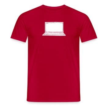 Ordinateur portable sw - T-shirt homme - rouge - Devant - AI Model Male 178 dark (178cm)