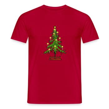 XMAS TREE - Mænd T-shirt - rød - Foran - AI Model Male 178 dark (178cm)