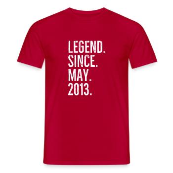 Légende depuis mai 2013 - T-shirt homme - rouge - Devant - AI Model Male 178 dark (178cm)