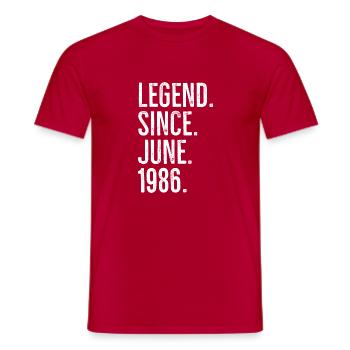 Légende depuis juin 1986 - T-shirt homme - rouge - Devant - AI Model Male 178 dark (178cm)