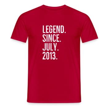 Légende depuis juillet 2013 - T-shirt homme - rouge - Devant - AI Model Male 178 dark (178cm)