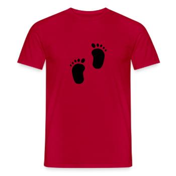 Baby feet, children's feet, child, children, baby, - Men's T-Shirt - red - Front - AI Model Male 178 dark (178cm)