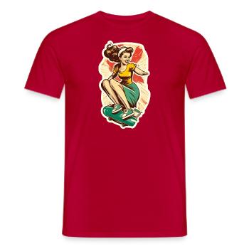 Skater Girl - T-shirt homme - rouge - Devant - AI Model Male 178 dark (178cm)