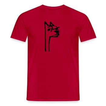 01 Noir - T-shirt homme - rouge - Devant - AI Model Male 178 dark (178cm)