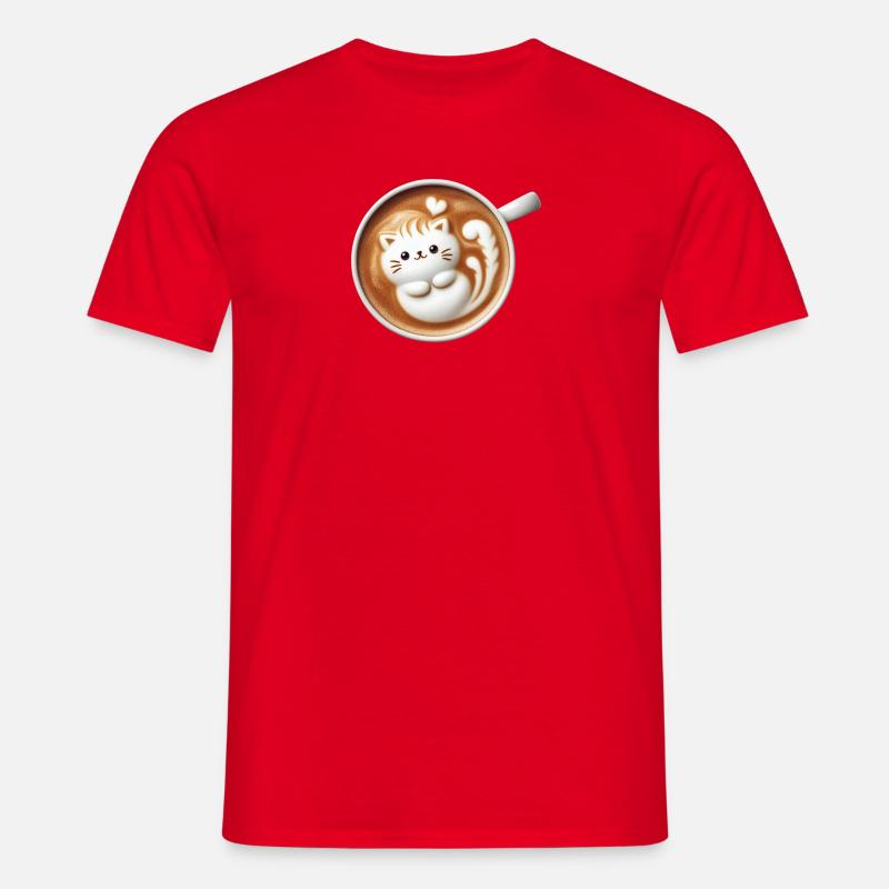 Latte Kat - T-shirt til herrer - rød