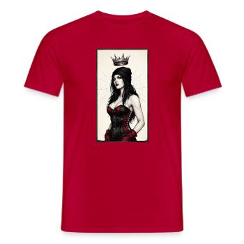 Gothic Queen in Corset - Men's T-Shirt - red - Front - AI Model Male 178 dark (178cm)