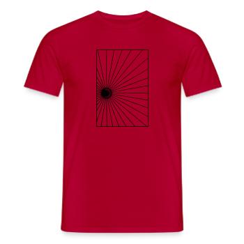 sun black - Men's T-Shirt - red - Front - AI Model Male 178 dark (178cm)