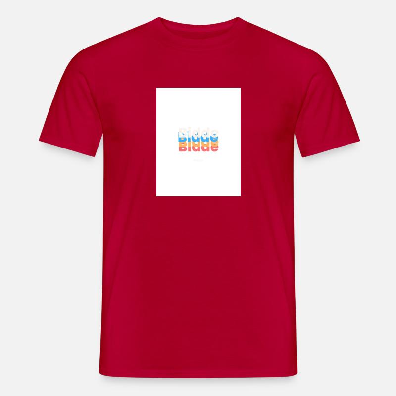 Bidde - Männer T-Shirt - Rot