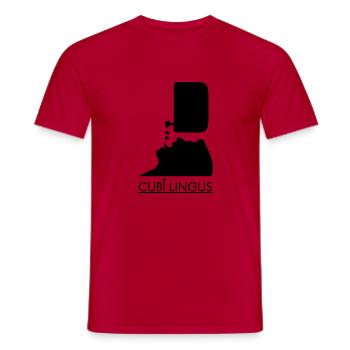 CUBI LINGUS! - Männer T-Shirt - Rot - Vorne - AI Model Male 178 dark (178cm)