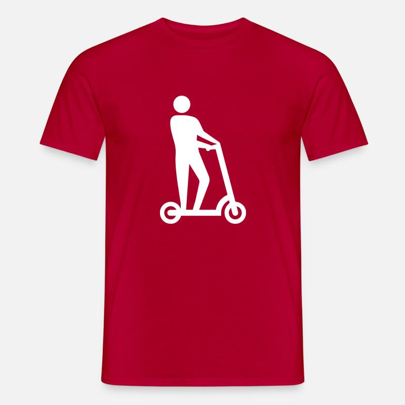 E-Scooter E-Roller Scooter - Men’s T-shirt - red