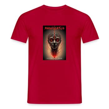 Manipulation Is The Dark Side Of Charism - Men's T-Shirt - red - Front - AI Model Male 178 dark (178cm)
