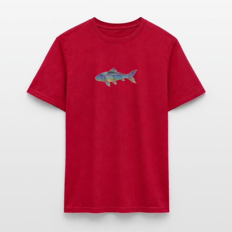 Gradient Pattern Iridescent Koi Fish Men's T-Shirt