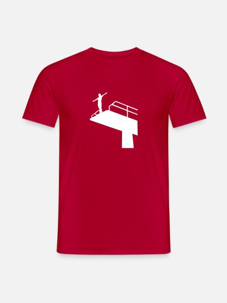 Turmspringen - Männer T-Shirt - Rot