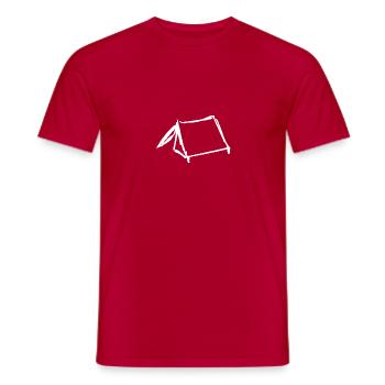 zelt weiss - Männer T-Shirt - Rot - Vorne - AI Model Male 178 dark (178cm)