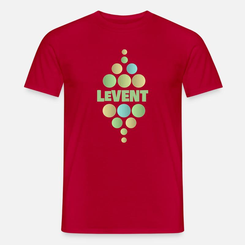 Pastell Dotenpyramide LEVENT - Männer T-Shirt - Rot