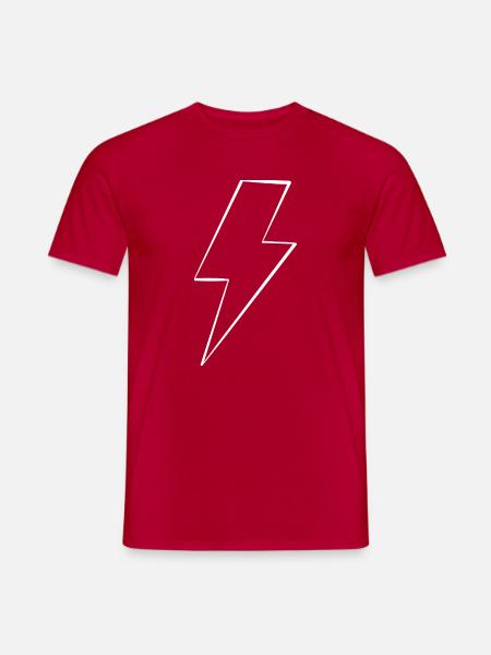 Blitz_weiss - Männer T-Shirt - Rot