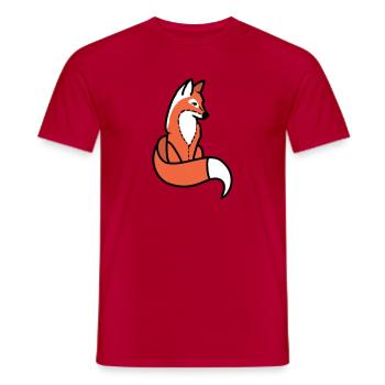 Fox - Men's T-Shirt - red - Front - AI Model Male 178 dark (178cm)