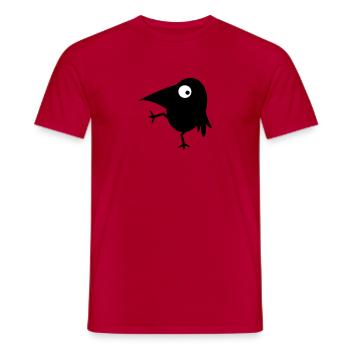 Funny raven c - Men's T-Shirt - red - Front - AI Model Male 178 dark (178cm)