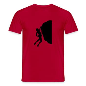 Escalade # 4 - T-shirt homme - rouge - Devant - AI Model Male 178 dark (178cm)