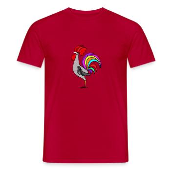 Hahn - Männer T-Shirt - Rot - Vorne - AI Model Male 178 dark (178cm)