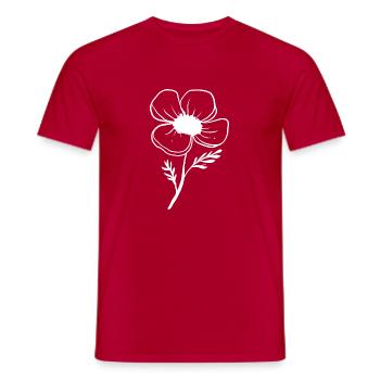 Florist Flower Plant Nature Gardener - Men's T-Shirt - red - Front - AI Model Male 178 dark (178cm)